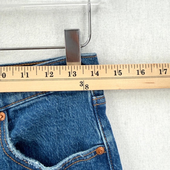 LEVIS Ribcage Straight Ankle Jeans Womens 28 Jazz Pop Medium Wash Denim - Picture 9 of 16